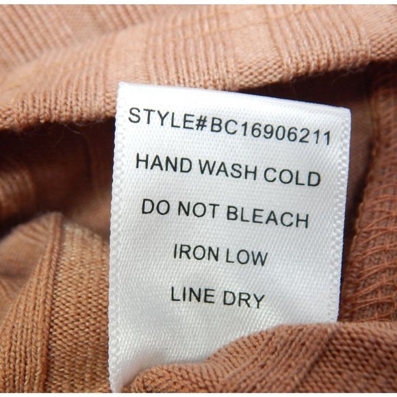 PacSun Womens Body Con Mock Turtleneck Midi Sleeveless Dress Tan Size M - Picture 8 of 9